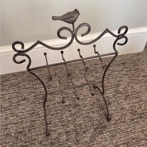 Metal Bird jewelry holder